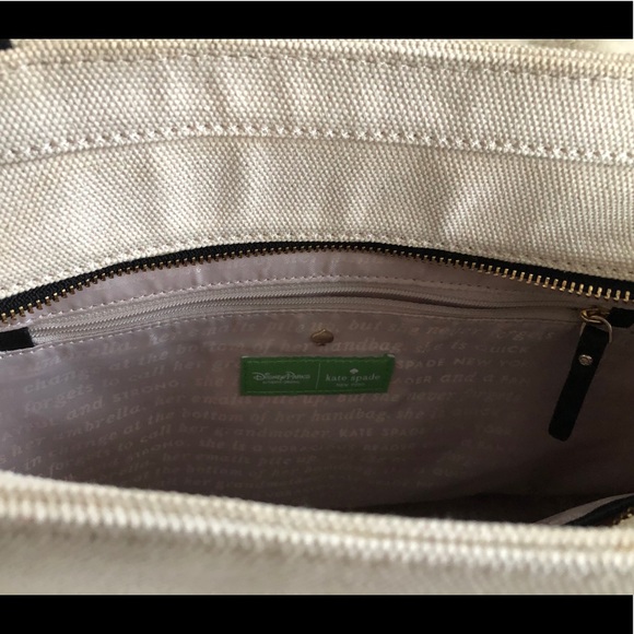 Kate Spade. Disney canvas Sparkle Gold Tote. - Picture 6 of 13